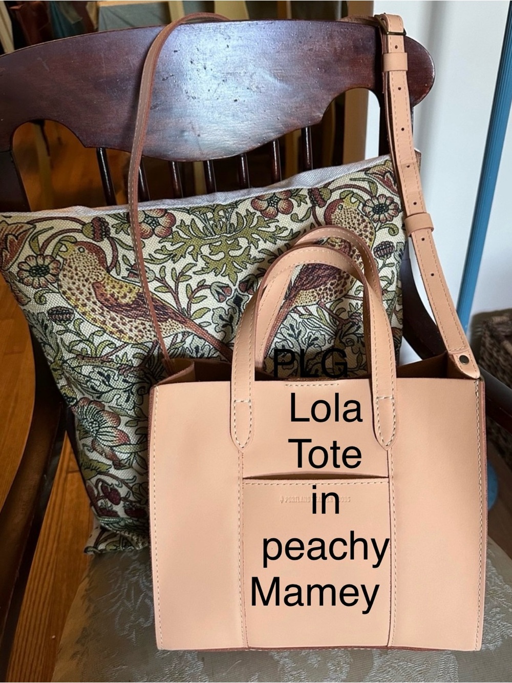Portland Leather Classic Lola Tote in Mamey (Dreamsicle Creamsicle Peach)